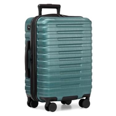 Imagem de Mala de Viagem U.S. Traveler Boren, Policarbonato, Carry-on 22", Azul-petróleo, 8 Rodas Giratórias, Alça Alumínio, Expansível