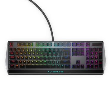 Imagem de Alienware Teclado RGB para jogos discreto AW510K: Alienfx por tecla RGB LED - Controles de mídia e passagem USB - Interruptores vermelhos de perfil baixo Cherry MX