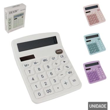 Imagem de Calculadora de Mesa 12 Dígitos Solar Color - Tudo em Caixa