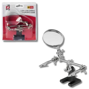 Imagem de Lupa De Mesa Com Suporte Garras Ferro Articulável 60mm - Barcelona