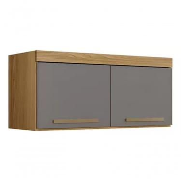 Imagem de Armário Aéreo Granada 2 Portas Suspenso Arte Moveis Cinamomo-grafite