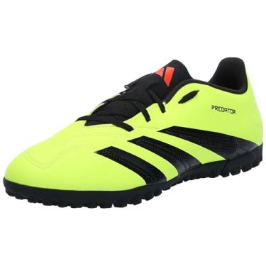 Imagem de adidas Tênis unissex 24 Club Turf, Team Solar Amarelo/Preto/Vermelho Solar, 37 BR