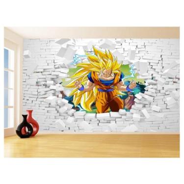 Imagem de Papel De Parede 3D Dragon Ball Goku Vegeta Anime 3,5M Dbz75 - Você Dec