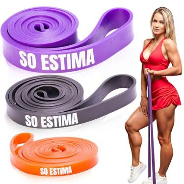 Imagem de Kit Super Band Elástico de Resistência Longo 3 Intensidades 4–36kg em Látex Premium para Treino Funcional, Musculação, Alongamento e Fisioterapia para Glúteos e Pernas em Casa, Academia e Ar Livre