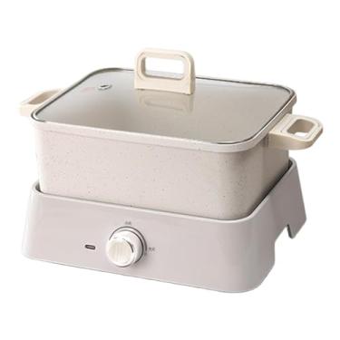 Imagem de DimyFew Panela elétrica multifuncional para grelhar, cozinhar no vapor e fritar, ideal para encontros familiares.