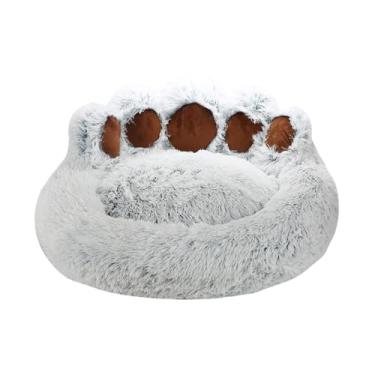 Imagem de Luocute Cama de Cachorro Rosquinha, Cama Redonda Macia de Pelúcia Calmante para Animais de Estimação Com Fundo Antiderrapante, Lavável à Máquina para Cães Pequenos, Médios e Grandes (XXL)
