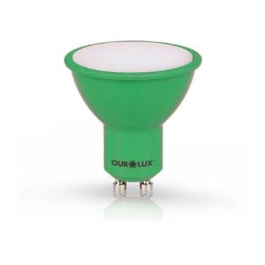 Imagem de Lâmpada Dicróica Led 4w Verde Gu10 Bivolt 05470 Ourolux
