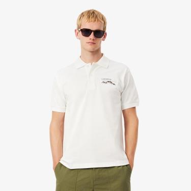 Imagem de Camisa Polo Lacoste Mini-Piqué com Motivo Bordado de Caimento Clássico Masculina-Masculino