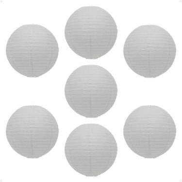 Imagem de Kit 7 Luminária Japonesa Decoração Oriental Pendente Teto Festa Casame