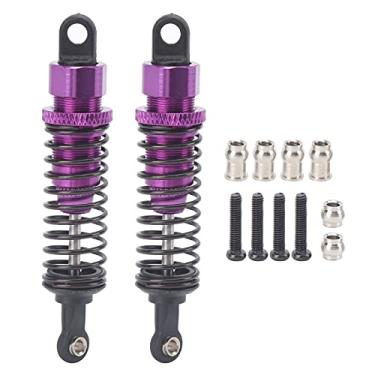 Imagem de Amortecedor RC Amortecedor de alto desempenho em liga de alumínio de 72 mm Amortecedores atualizados para TRAXXAS SLASH 2WD Carro RC Conjunto de 2 peças Condução estável durável (Roxa)