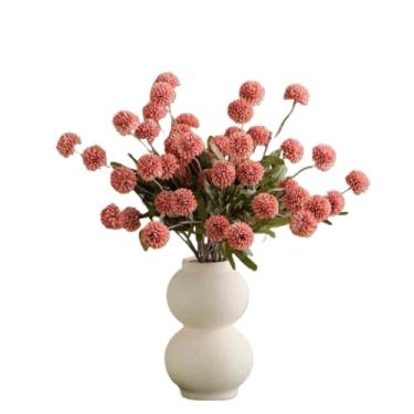 Imagem de VHDY85KA Decorações de flores simuladas de dente-de-leão, arranjo de flores falsas, casa, sala de estar, mesa com vaso de cerâmica, casa de fazenda