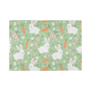 Imagem de Burbuja Jogo americano de cenoura coelho, conjunto de 4, tapetes de mesa laváveis antiderrapantes, resistentes ao calor, para cozinha, mesa de jantar, ambientes internos e externos