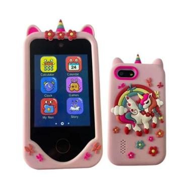 Imagem de Brinquedos De Telefone Inteligente Mini Para Crianças, Unicórnio, Câme