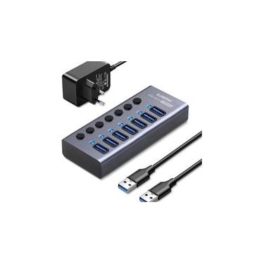 Imagem de HUB Comtac Power Switch USB-A 3.0, para 7x USB-A 3.0, Alumínio - 24129450