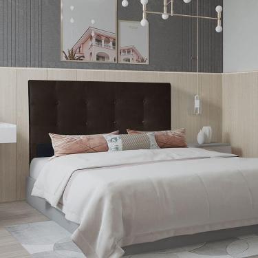Imagem de Cabeceira Casal 1,40m Berlim Suede Marrom