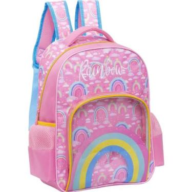 Imagem de Mochila Feminina Infantil Escolar Rainbow Arco Iris - Yepp  Kids - Yep