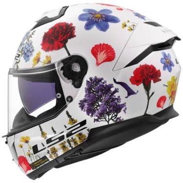 Imagem de Capacete LS2 Stream II FF808 Flowers, Branco, 56