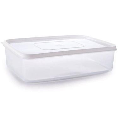 Imagem de Cesta Organizadora Retangular Empilhável 674 em Plástico para Gavetas e Prateleiras Tra...
