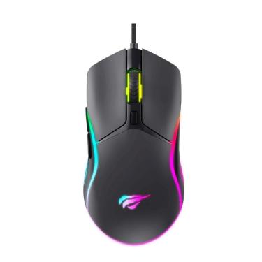 Imagem de Mouse Gamer Professional Havit MS1029, RGB, 7200 DPI, 6 Botões, Preto-Unissex