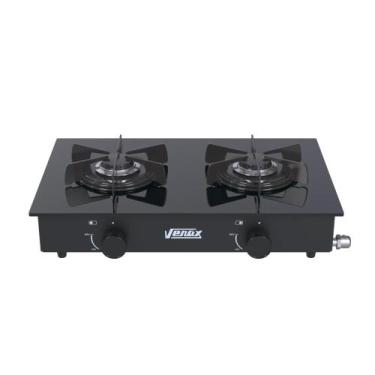 Imagem de Fogao a Gas Portatil 2 Bocas Venax Flamalar Vitreo Preto