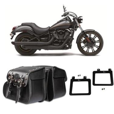 Imagem de Alforge Bolsa Mala Baú Lateral Botinha 20l Cravos Afastador Suporte Ka