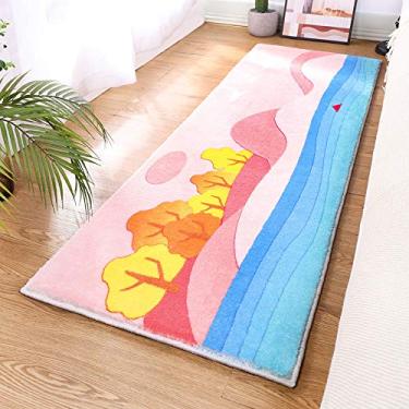 Imagem de Tapete para quarto, cabeceira, selvagem, lavável, macio, antiderrapante, para sala de estudo, varanda, quarto das crianças, cozinha, banheiro, B, 40120 cm