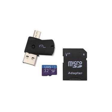 Imagem de Adaptador Dual para Celular e USB  com SD 32gb Classe 10