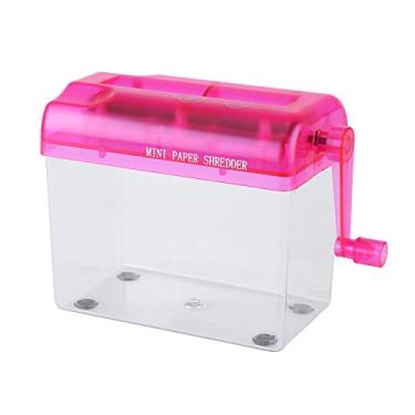 Imagem de Mini fragmentador portátil A6, ferramenta de corte de documentos manuais, escritório, casa, mesa de papelaria, rosa