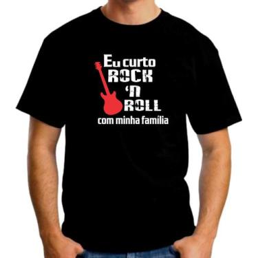 Imagem de Camiseta Eu Curto Rock N Roll Com Minha Familia - Somar
