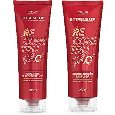 Imagem de Kit Home Care Extreme UP Itallian 2pçs: Shampoo de Reconstrução 280ml + Reconstrução Profunda 250g