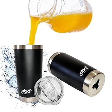 Imagem de Copo Térmico Para Cerveja Com Abridor E Tampa Aço Inox 591ml