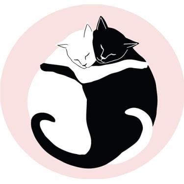 Imagem de Mouse Pad Redondo Gatinho (M03)