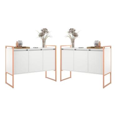 Imagem de Armario Industrial 3 Portas Balso Branco Cobre Conjunto 2 Peças