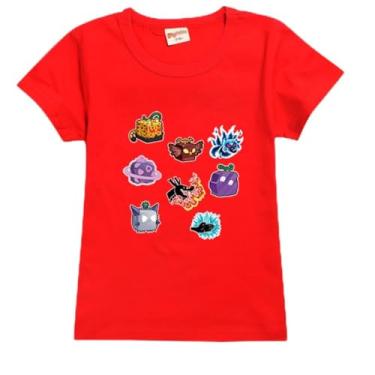 Imagem de Blox Fruits Kids Summer Camiseta de manga curta algodão para bebês meninos moda camisetas para meninas meninas roupas para adolescentes camisas chlid, A0, 14-15 Years