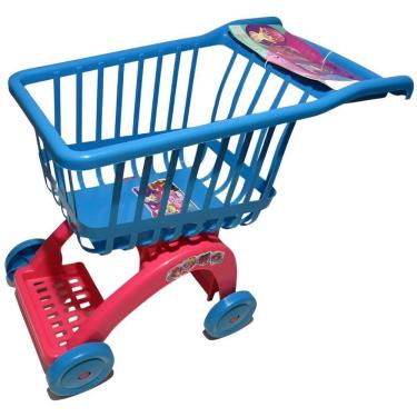 Imagem de Carrinho De Compras Brinquedo Brincadeira Infantil Faz De Conta Supermercado Para Crianças +3 Anos