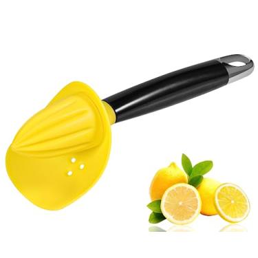 Imagem de Obsoorth Espremedor de limão portátil 4 em 1 com extrato máximo manual de citrinos com raspador de frutas cítricas de aço inoxidável, canal, faca, apanhador de sementes para espremedor de suco e