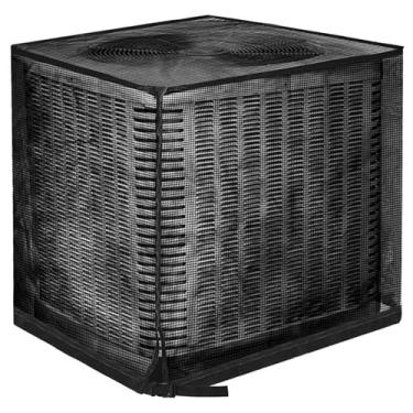 Imagem de Focket Capa de Ar Condicionado Externo, Malha Respirável, Preta, Proteção Total, Resistente a Poeira, Sol e Intempéries, Lavável e Dobrável
