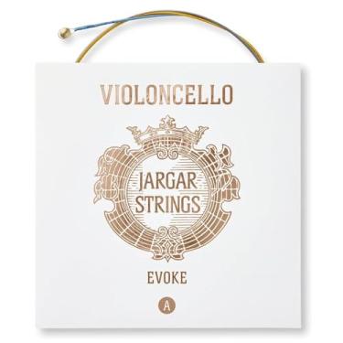 Imagem de Jargar Evoke Cello A | Corda de violoncelo com núcleo de aço carbono de várias ligas para profissionais e aspirantes a violoncelistas | Som brilhante, redondo e focado com timbre elegante | Feito na
