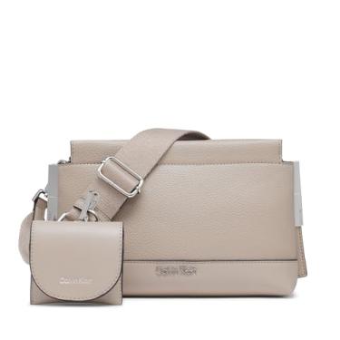 Imagem de Calvin Klein Bianca Bolsa transversal com compartimento triplo, Mink prateado, One Size