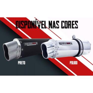 Imagem de Escape / Ponteira Coyote RS5 Boca 8 Aluminio Oval - Ninja 300 R - Kawa