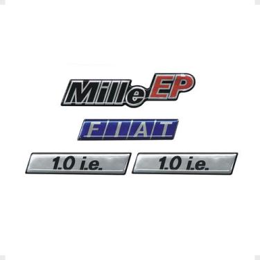 Imagem de Kit Adesivos Fiat Uno Mille Ep 1.0 I.e Emblemas Resinado - SPORTINOX