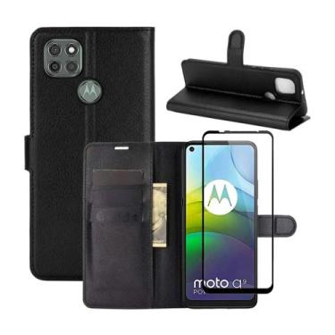 Imagem de Capa Carteira Motorola Moto G9 Power + Película de Vidro 3d 5d - Impér