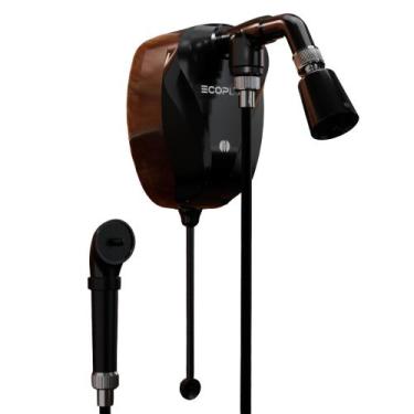 Imagem de 2840 - Chuveiro Ducha EcoPlus C/ Desviador Kdt Preto Black 220v 7500w,