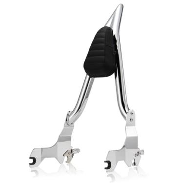 Imagem de MoKitDora 66 cm Softail Sissy Bar Encosto destacável para Harley 2018-UP Heritage FLHC Street Bob FXBB Slim FLSL Deluxe FLDE Standard FXST, cromado