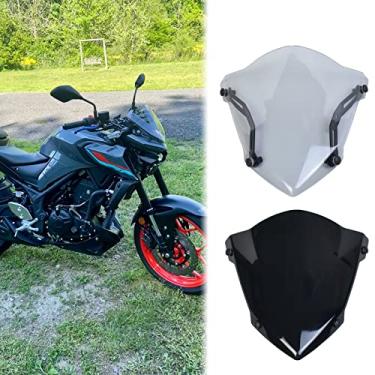 Imagem de Midimttop Capa de defletor de vento para para-brisas de carenagem frontal de motocicleta compatível com YA-MA-HA MT-03 MT03 MT25 MT-25 2020 2021 2022 2023 2024 2025 (fumaça leve)..