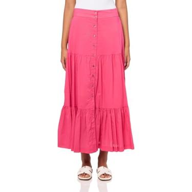Imagem de NIC+ZOE Saia feminina de algodão em camadas, Rosa selvagem, G