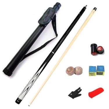 Imagem de Bastão de sinuca de bilhar feito à mão, 147 cm, bastão de taco de bilhar de bordo canadense, taco de sinuca profissional para esportes de mesa de sinuca, 18 ~ 595 g (B taco de sinuca + acessórios +