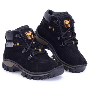 Imagem de Tenis Bota Infantil Coturno Couro Legitimo Adventure Botina Meninos Es