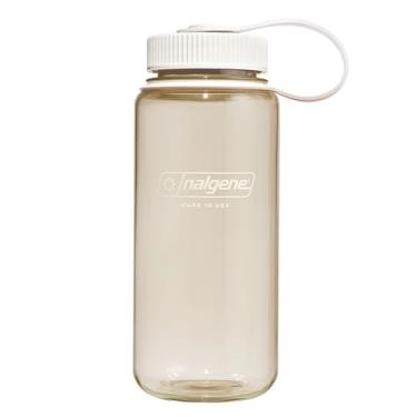 Imagem de Nalgene Garrafa de água Sustain Tritan livre de BPA feita com material derivado de 50% de resíduos de plástico (usando equilíbrio de massa certificado ISCC), 473 ml, boca larga, algodão