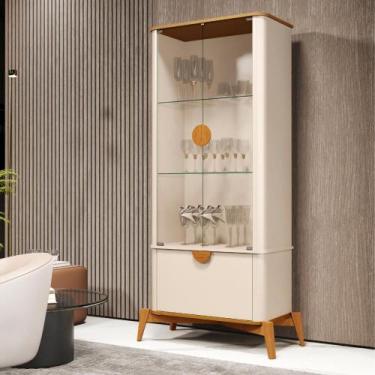 Imagem de Cristaleira 2 Portas Juazeiro Off White Nature - CasaH